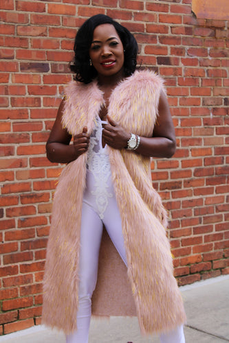 Tinsel Trench Faux Fur Vest